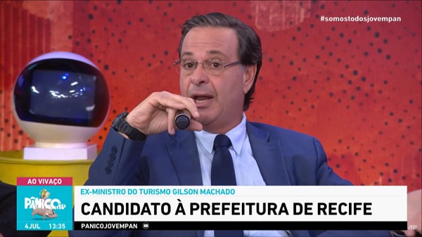 “recife-falta-uma-pessoa-para-bater-de-frente-com-o-rei”,-diz-gilson-machado-em-entrevista-ao-programa-panico,-da-jovem-pan